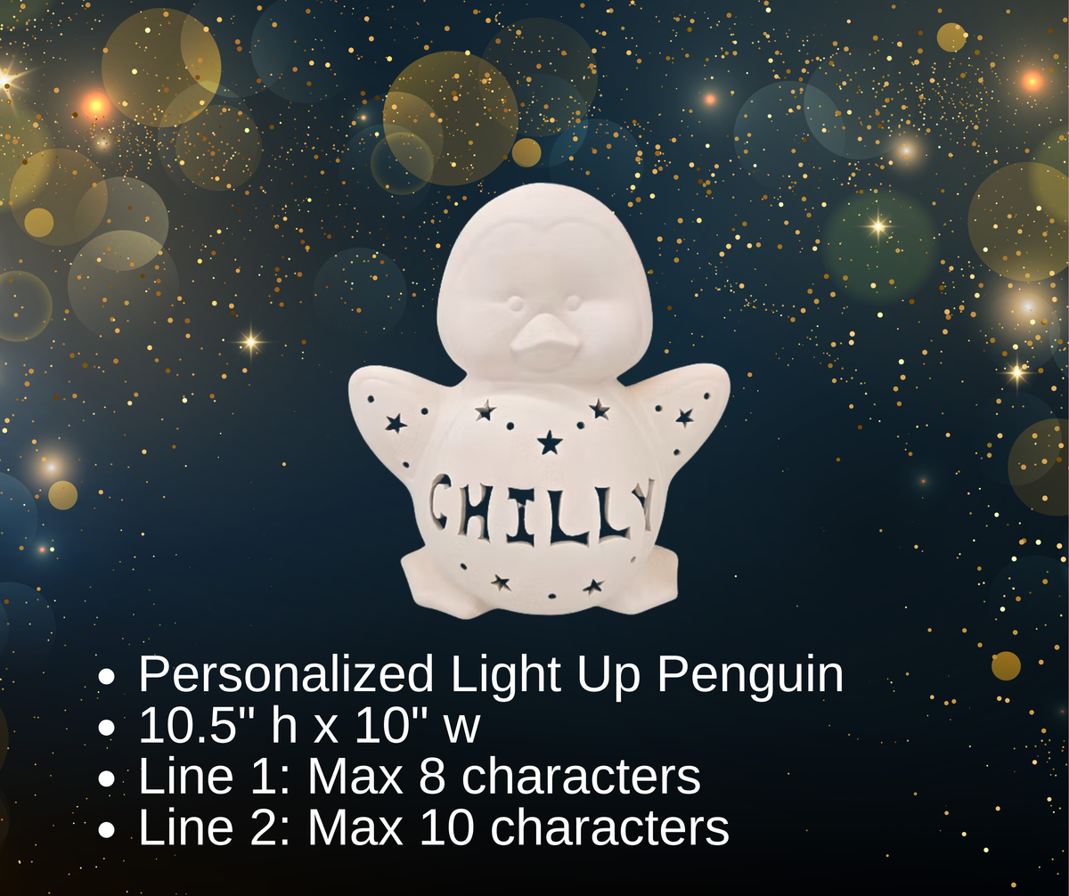 Pre-Order Personalized Light Up Holiday Ceramics - Hammer & Stain East Michigan Studio