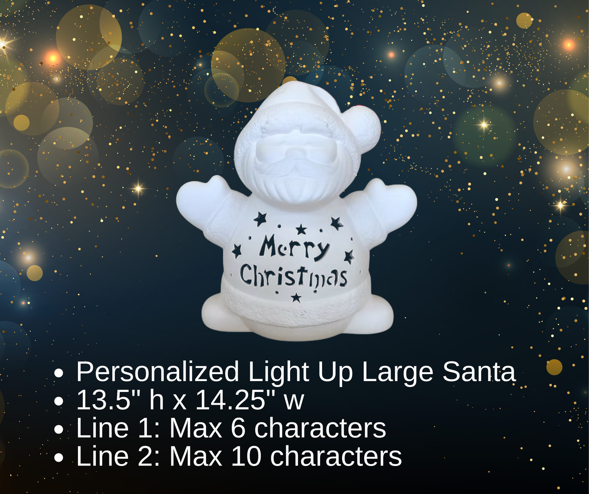 Pre-Order Personalized Light Up Holiday Ceramics - Hammer & Stain East Michigan Studio