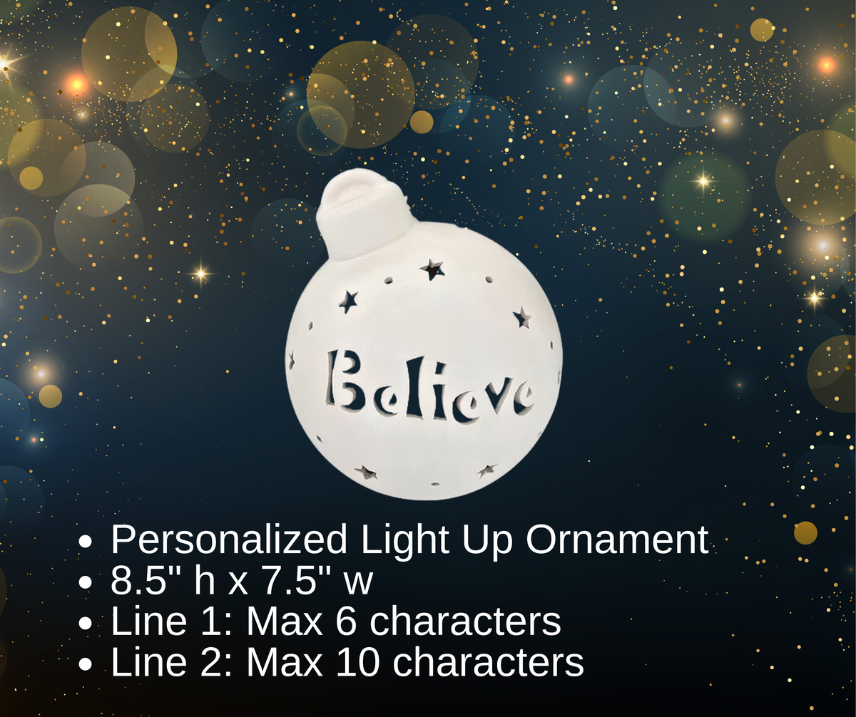 Pre-Order Personalized Light Up Holiday Ceramics - Hammer & Stain East Michigan Studio