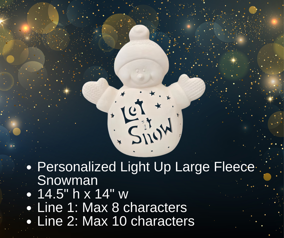 Pre-Order Personalized Light Up Holiday Ceramics - Hammer & Stain East Michigan Studio