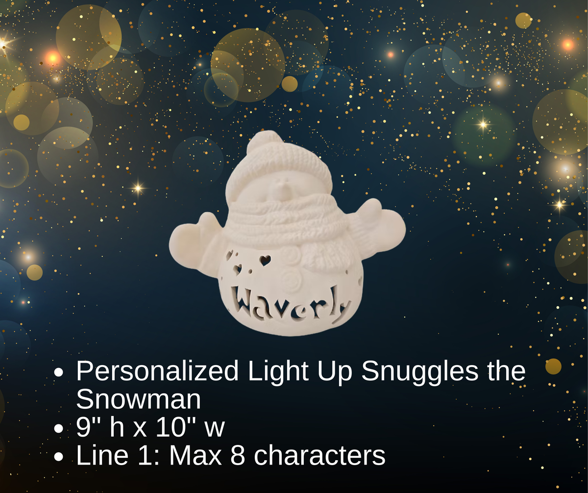 Pre-Order Personalized Light Up Holiday Ceramics - Hammer & Stain East Michigan Studio