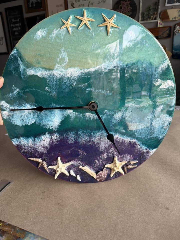 7/26/26 - Resin Pour Clock Workshop - 1:00pm - Hammer & Stain East Michigan Studio