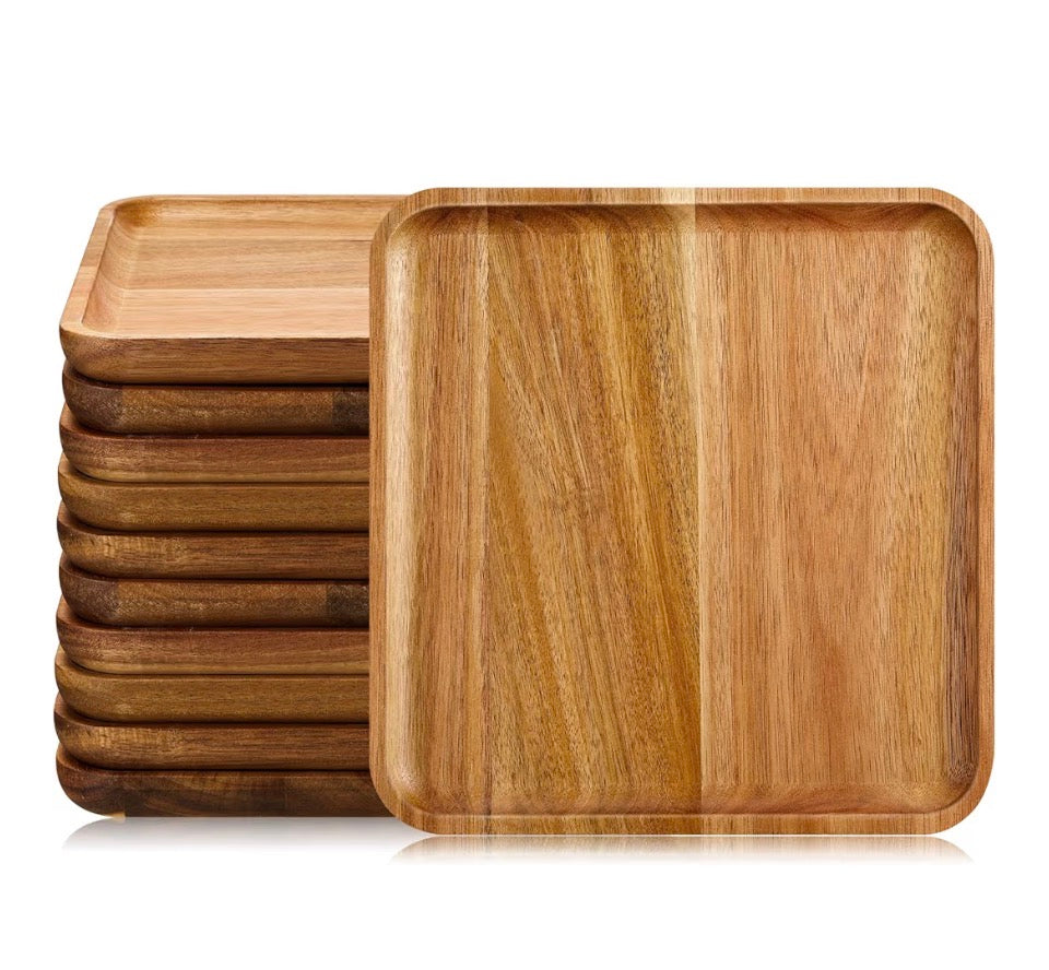8x8 Acacia Wood Tray
