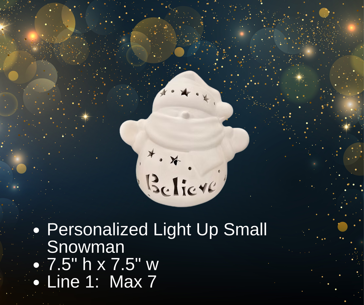 Pre-Order Personalized Light Up Holiday Ceramics - Hammer & Stain East Michigan Studio
