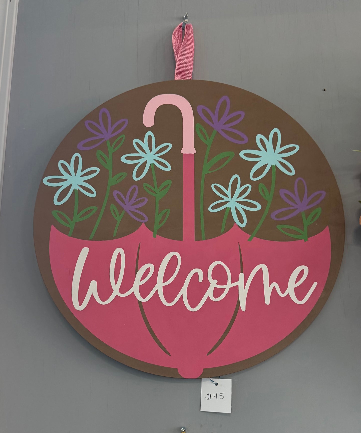 16" Spring Umbrella Doorhanger