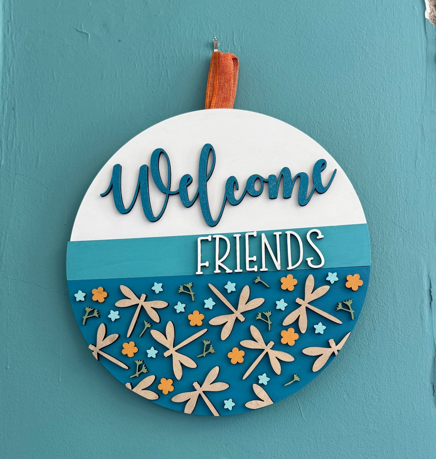 14" 3D Welcome Friends