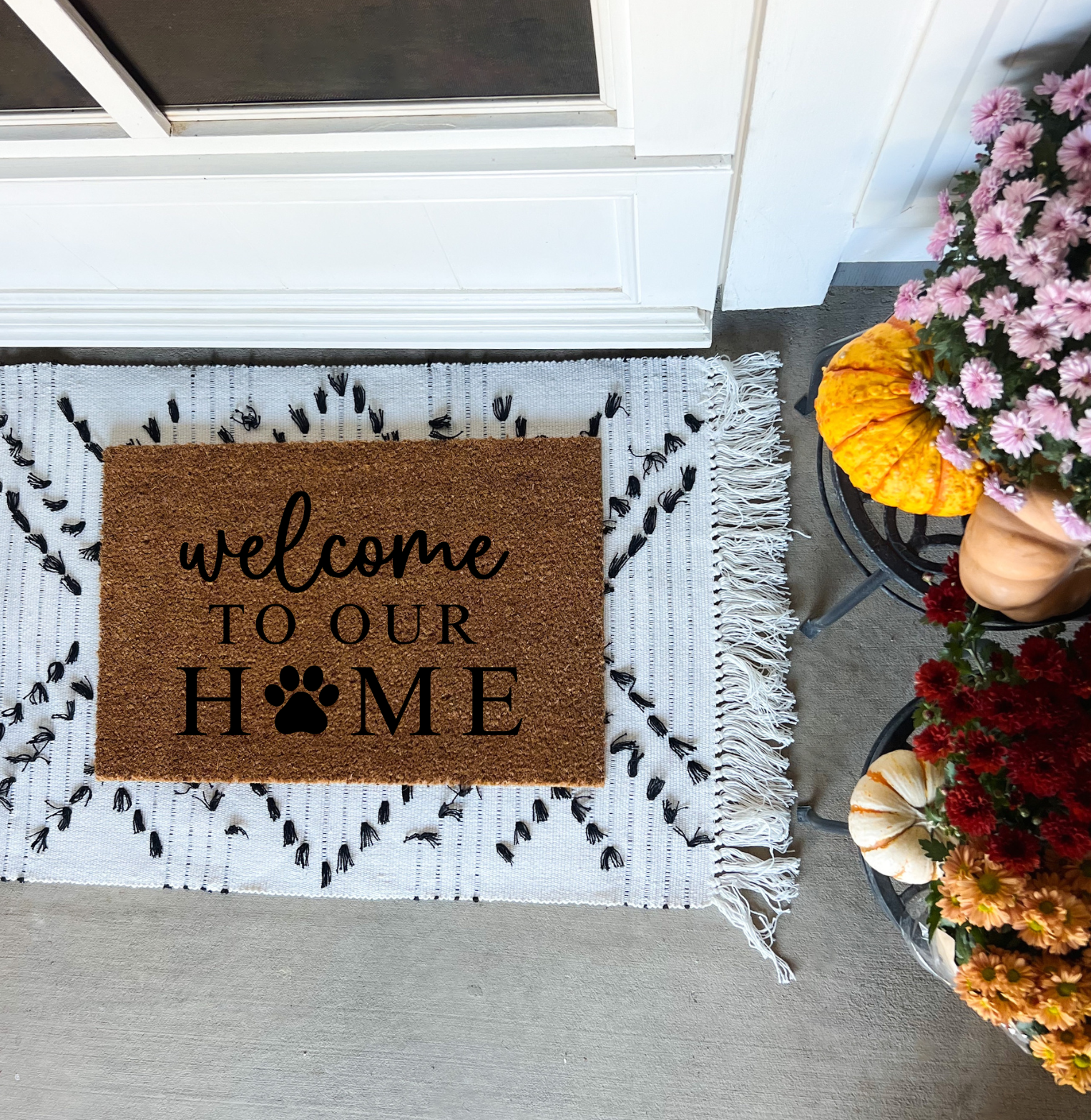 Welcome to Our Home w/ Pawprint "O"