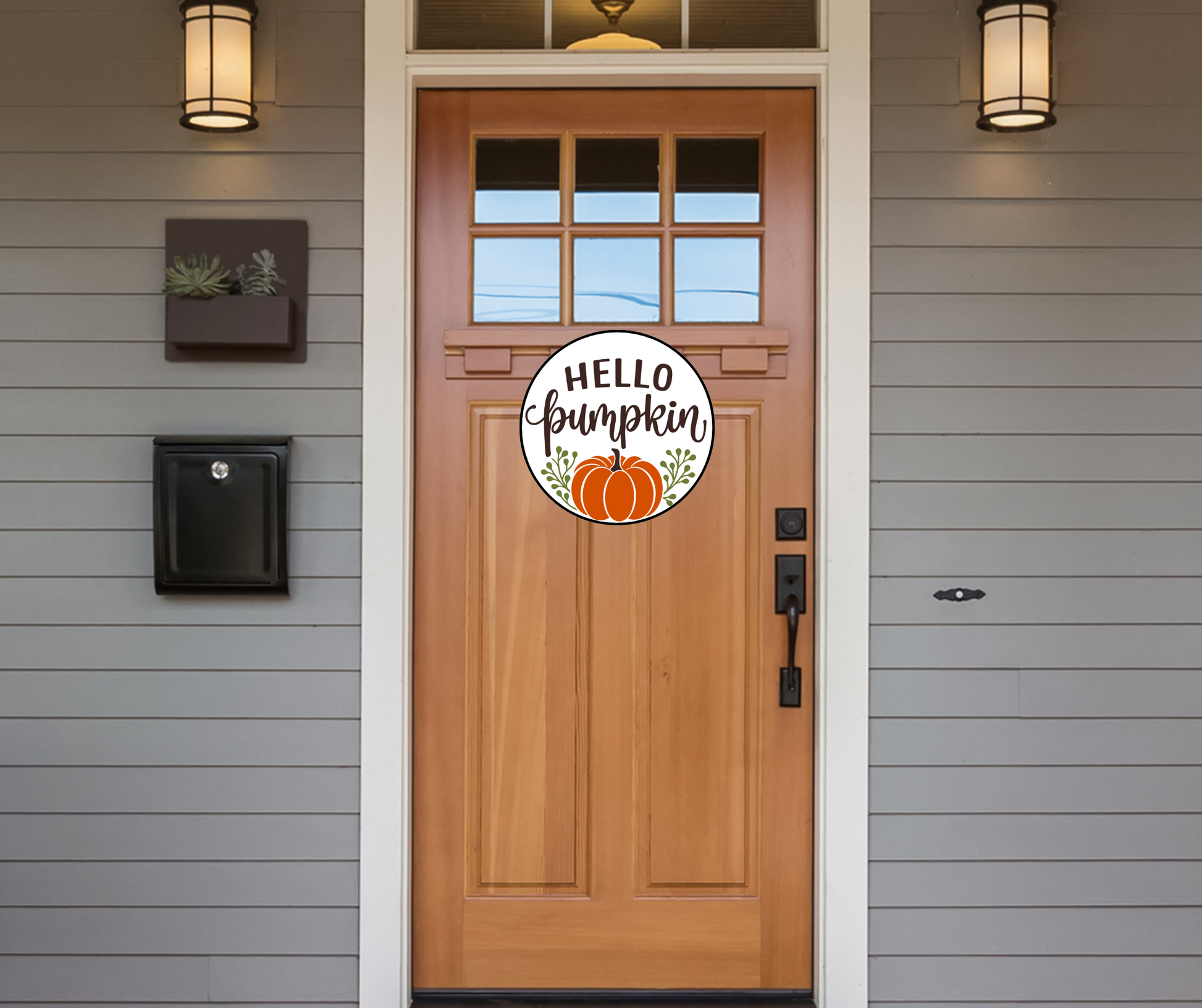 14" Round Hello Pumpkin
